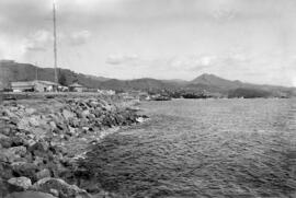 Playa de la Malagueta. Batería de San Nicolás. Hotel Miramar. Baños de Apolo. Baños de la Estrella. Monte de San Antón. Málaga (España)