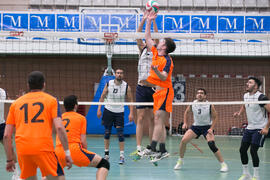 Partido masculino Universidad de Málaga - Universidad de Vigo. Campeonato de España Universitario de Voleibol. Complejo Polideportivo Universitario. Abril de 2018