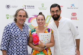 Manu Sánchez, Selu García Cossío y Tamara Harillo. Curso "30 años de Carnaval de Cádiz, máximo exponente del humor crítico" . Cursos de Verano de la Universidad de Málaga. Vélez-Málaga. Julio de 2019