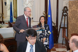 Francisco de la Torre en la cena de inauguración de la X Tribuna España - Corea. Ayuntamiento de Málaga. Octubre de 2015