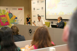 Encuentro con Eduardo Madina. Cursos de Verano de la Universidad de Málaga. Edificio del Rectorado. Julio de 2018