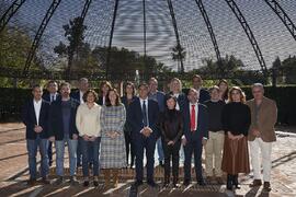 Equipo de Dirección de la Universidad de Málaga. Jardín Botánico. Enero de 2023