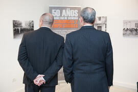 Inauguración de la exposición "Málaga, 50 años de la Facultad de Económicas" en el Archivo Municipal. Archivo Municipal. Noviembre de 2015