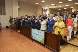Asistentes a la celebración del 50 Aniversario de la Facultad de Medicina de la Universidad de Málaga. Facultad de Medicina. Octubre de 2022