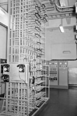 Interior de la central telefónica. Málaga. Diciembre de 1963