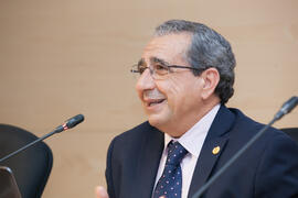 José Ángel Narváez en la presentación del programa de intercambio de emprendedores en el Encuentro de rectores de Brasil, Portugal y España. Edificio The Green Ray. Octubre de 2015