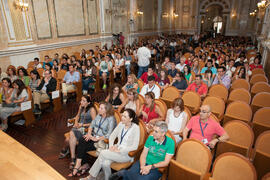 Asistentes a la inauguración de las jornadas. Olimpiada Española de Economía, Fase Nacional. Sala Unicaja de Conciertos María Cristina. Málaga. Junio de 2015