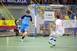 Partido España contra República Checa. 14º Campeonato del Mundo Universitario de Fútbol Sala 2014 (FUTSAL). Antequera. Julio de 2014