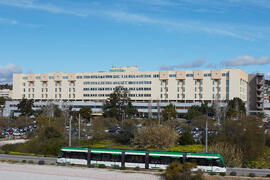 Hospital Clínico Universitario y Metro de Málaga. Campus de Teatinos. Febrero de 2021