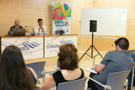 Manuel Camas presenta la conferencia de Juan Carlos Martínez "Agentes influyentes y estado de la cuestión". Curso "Turismo sanitario: asignatura pendiente". Cursos de Verano de la Universidad de Málaga. Marbella. Julio de 2018