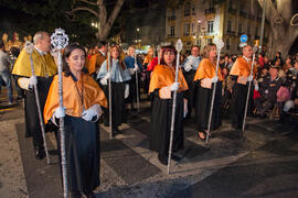 Estación de Penitencia de la Hermandad de los Estudiantes. Málaga. Abril de 2012