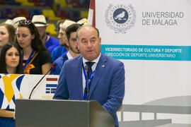 Manuel Jesús Barón. Ceremonia de inauguración del Campeonato Europeo Universitario de Balonmano. Antequera. Julio de 2017