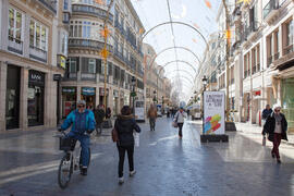Exposición "La Universidad de Málaga del Siglo XXI". Calle Larios. Enero de 2017