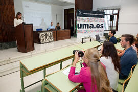Intervención de Purificación Zayas. Graduación de los alumnos del CIE de la Universidad de Málaga. Centro Internacional de Español. Septiembre de 2014