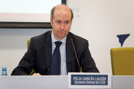 Félix García Lausín. Designación de nueva sede y clausura del X Pleno del Consejo Universitario Iberoamericano (CUIB). Rectorado. Marzo de 2012