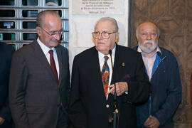 Inauguración de la placa conmemorativa de la Casa Natal de Eugenio Chicano. Málaga. Octubre de 2017
