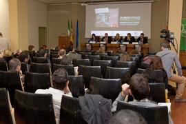 Inauguración de las VIII Jornadas Andaluzas de Enseñanza de Economía y entrega de premios de las VII Olimpiadas de Economía. Facultad de Ciencias Económicas y Empresariales. Febrero de 2015