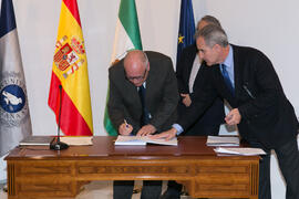 Toma de Posesión de Pedro Fernández-Llébrez del Rey como Director de Secretariado de la Escuela de Doctorado de la Universidad de Málaga. Edificio del Rectorado.  Marzo de 2016