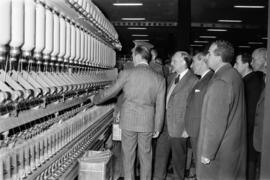 Visita de autoridades con motivo de la inauguración oficial de lndustrias Textiles del Guadalhorce, INTELHORCE. Málaga. Febrero de 1963
