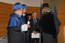Investidura como Doctor "Honoris Causa" de D. Antonio García-Bellido por la Facultad de Ciencias de la Universidad de Málaga. Rectorado. Marzo de 2015
