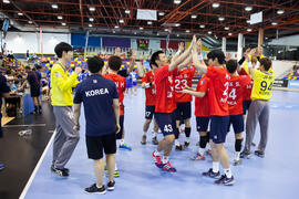 Partido Japón - Corea del Sur. Categoría masculina. Campeonato del Mundo Universitario de Balonmano. Antequera. Julio de 2016