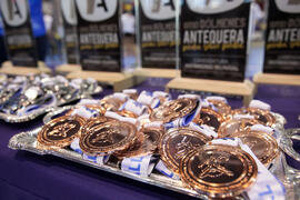Medallas. Ceremonia de Clausura del Campeonato del Mundo Universitario de Balonmano. Antequera. Julio de 2016