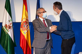 Toma de posesión de Alejandro Luque Suárez como nuevo profesor titular del Área de Fisioterapia de la Universidad de Málaga. Paraninfo. Diciembre de 2021
