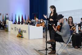Actuación de Fátima Calderón y José Antonio 'Valen'. Solemne Acto de Apertura del Curso Académico 2022/2023 de las Universidades Andaluzas. Escuela Técnica Superior de Ingeniería Informática y Telecomunicaciones. Septiembre de 2022