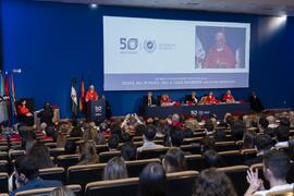 Intervención de Antonio Márquez Prieto. Investidura de Emilia Casas Baamonde como Doctora "Honoris Causa" por la Facultad de Derecho de la Universidad de Málaga. Paraninfo. Noviembre de 2022