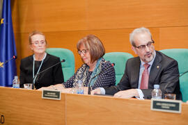 Intervención de Daniel Hernández en el homenaje a María Victoria Atencia. Edificio del Rectorado. Diciembre de 2014