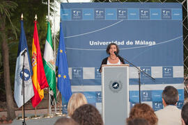 Acto de bienvenida a los alumnos Erasmus de la Universidad de Málaga. Jardín botánico. Octubre de 2010