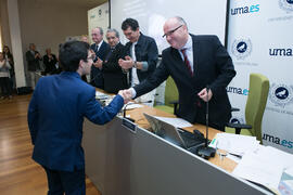 Acto de la Fundación Lágrimas y Favores. Entrega de los Premios de Investigación de la Cátedra de Estudios Cofrades. Rectorado. Abril de 2019