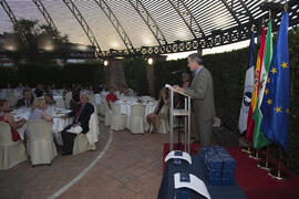 Cena de gala con motivo al homenaje para los jubilados y personal que cumple 25 años de servicio en la Universidad de Málaga. Jardín Botánico. Junio de 2010