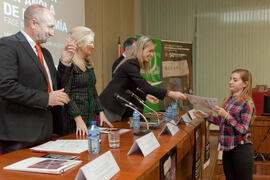 Entrega de premios de la VII Olimpiada de Economía. Facultad de Ciencias Económicas y Empresariales. Febrero de 2015