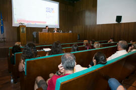 Conferencia de Pilar Casado "Radio, deporte y mujer" del curso "Información y Comunicación". Cursos de Verano de la Universidad de Málaga. Ronda. Julio de 2018
