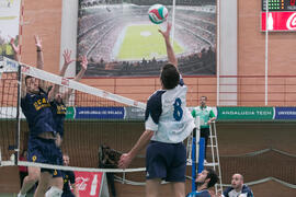 Partido UCAM - Universidad de Almería. Campeonato de España Universitario de Voleibol. Complejo Polideportivo Universitario. Abril de 2018