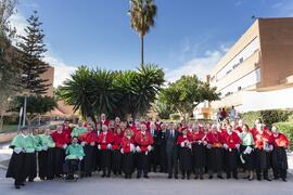 Foto de grupo tras la investidura de Emilia Casas Baamonde como Doctora "Honoris Causa" por la Facultad de Derecho de la Universidad de Málaga. Paraninfo. Noviembre de 2022