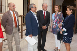 Recepción de autoridades. Olimpiada Española de Economía, Fase Nacional. Sala Unicaja de Conciertos María Cristina. Málaga. Junio de 2015