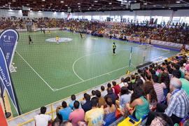 Partido Brasil contra España. 14º Campeonato del Mundo Universitario de Fútbol Sala 2014 (FUTSAL). Antequera. Julio de 2014