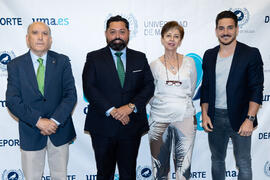 Photocall. Gala del Deporte Universitario 2019. Escuela Técnica Superior de Ingeniería de Telecomunicaciones. Junio de 2019