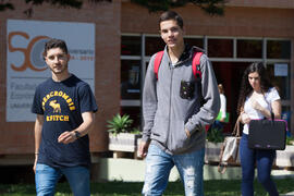 Ambiente en la facultad de Ciencias Económicas y Empresariales. Campus de El Ejido. Mayo de 2015