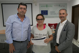 Entrega de diploma. Curso "Patrimonio y Turismo Cultural". Cursos de Verano de la Universidad de Málaga. Vélez Málaga. Julio de 2018