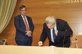 Toma de posesión de Francisco Javier Boned Purkiss como nuevo Vicerrector Adjunto de Infraestructuras de la Universidad de Málaga. Edificio del Rectorado. Abril de 2024