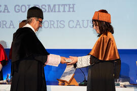 Investidura de Andrea Goldsmith como doctora "Honoris Causa" por la Escuela Técnica Superior de Ingeniería de Telecomunicación de la Universidad de Málaga. Paraninfo. Octubre de 2024
