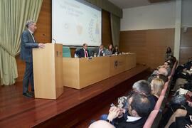 Intervención de Enrique López Cuenca. I Premios del Aula de Economía y Deporte de la Universidad de Málaga. Edificio del Rectorado. Febrero de 2024