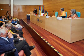 Discurso de Teodomiro López. Investidura de Jorge Martínez-Vázquez como Doctor "Honoris Causa" por la Universidad de Málaga. Edificio del Rectorado. Julio de 2025
