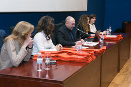 Mesa presidencial. Graduación de Másters de la Facultad de Ciencias Económicas y Empresariales de la Universidad de Málaga. Paraninfo. Abril de 2018