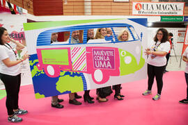 Photocall "Muévete con la UMA". Jornadas de Puertas Abiertas de la Universidad de Málaga. Complejo Polideportivo Universitario. Abril de 2016