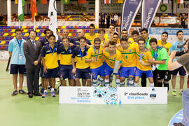Medalla de plata para Brasil. Acto de clausura y entrega de medallas. 14º Campeonato del Mundo Universitario de Fútbol Sala 2014 (FUTSAL). Antequera. Julio de 2014