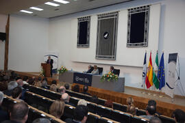 Homenaje a los jubilados y al personal que cumple 25 años de servicio en la Universidad de Málaga. Paraninfo. Octubre de 2012